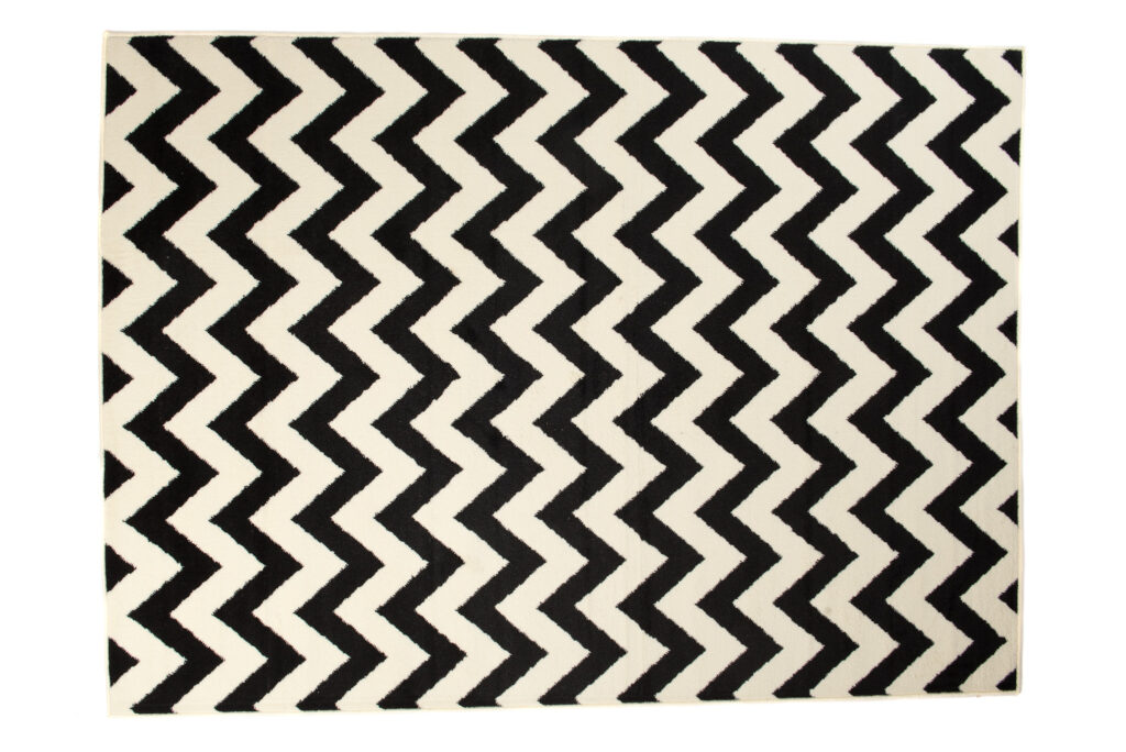 Vloerkleed Dream Zwart Creme Geometrisch Zigzag