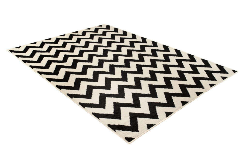 Vloerkleed Dream Zwart Creme Geometrisch Zigzag