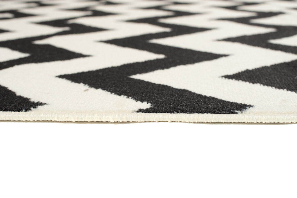 Vloerkleed Dream Zwart Creme Geometrisch Zigzag