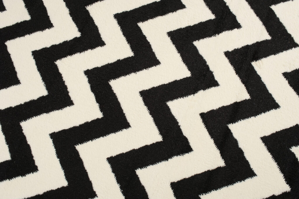 Vloerkleed Dream Zwart Creme Geometrisch Zigzag