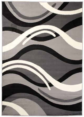 Vloerkleed Dream Donker Grijs Creme Geometrisch Golven