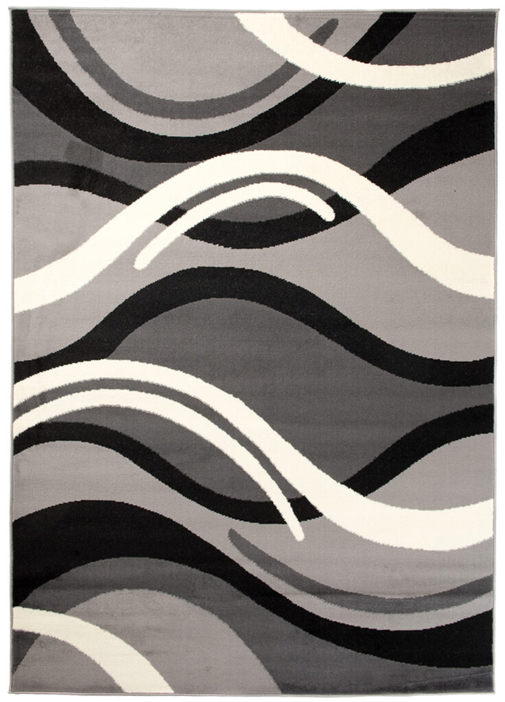 Vloerkleed Dream Donker Grijs Creme Geometrisch Golven