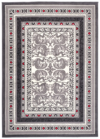 Vloerkleed Dream Traditioneel Grijs Rood Ornamenten