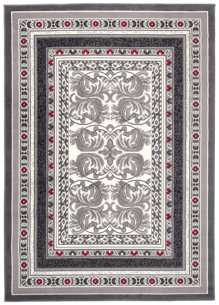 Vloerkleed Dream Traditioneel Grijs Rood Ornamenten