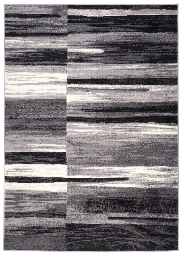 Vloerkleed Dream Abstract Grijs Zwart Lijnen