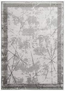 Vloerkleed Crystal Grijs Frame Geometrisch 3D Effect