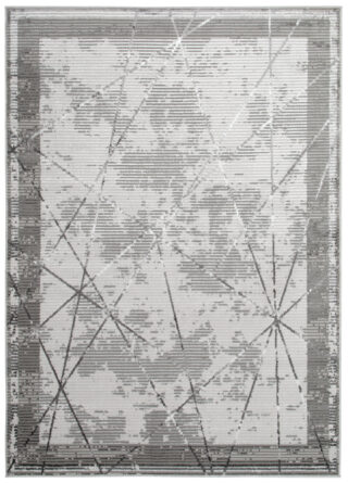 Vloerkleed Crystal Grijs Frame Geometrisch 3D Effect