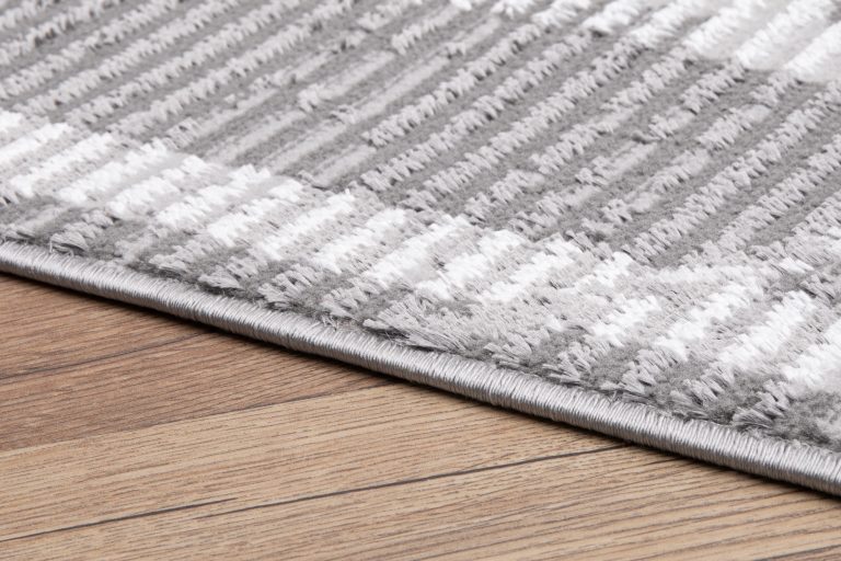 Vloerkleed Crystal Grijs Frame Geometrisch 3D Effect