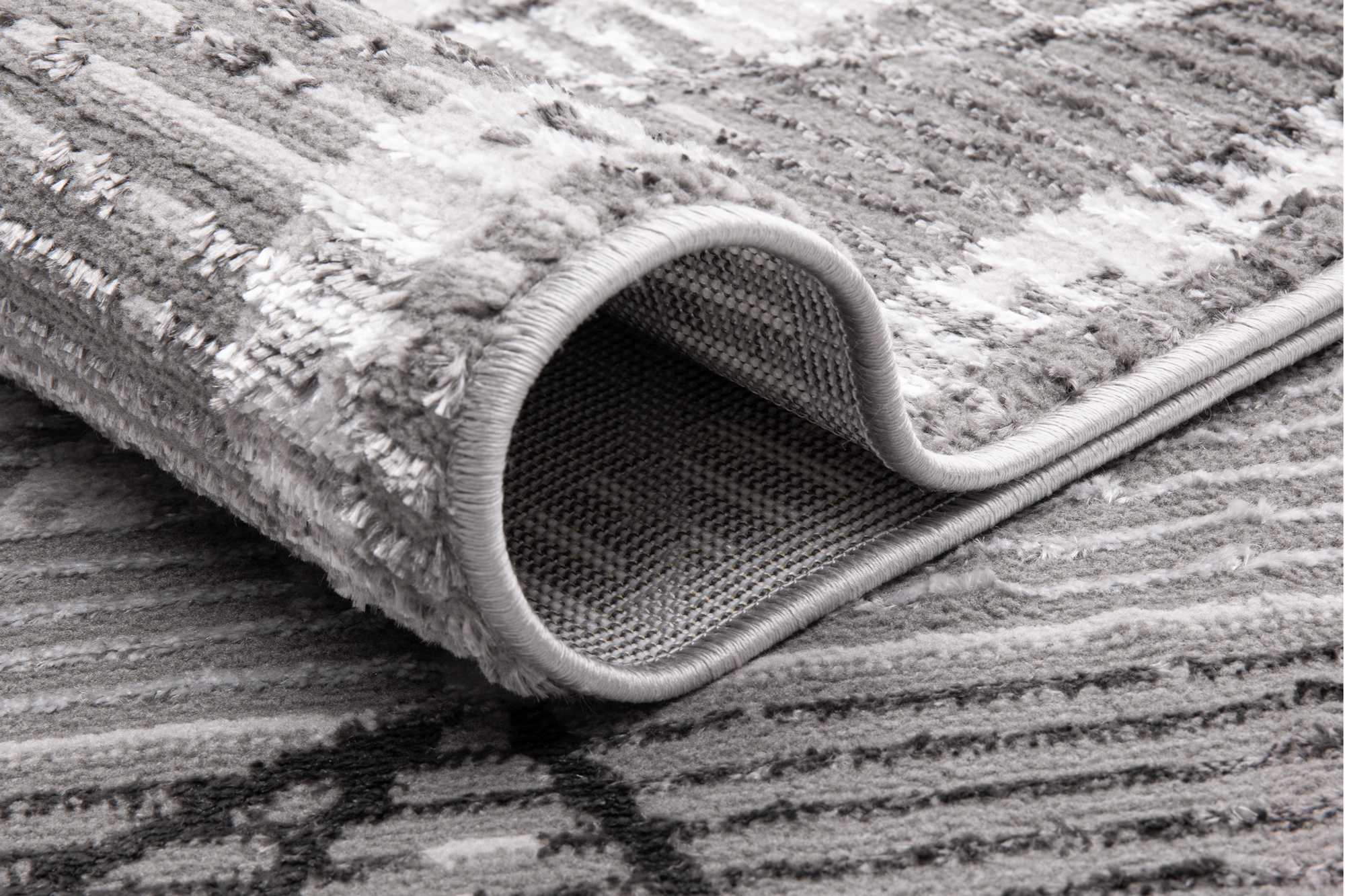 Vloerkleed Crystal Grijs Frame Geometrisch 3D Effect