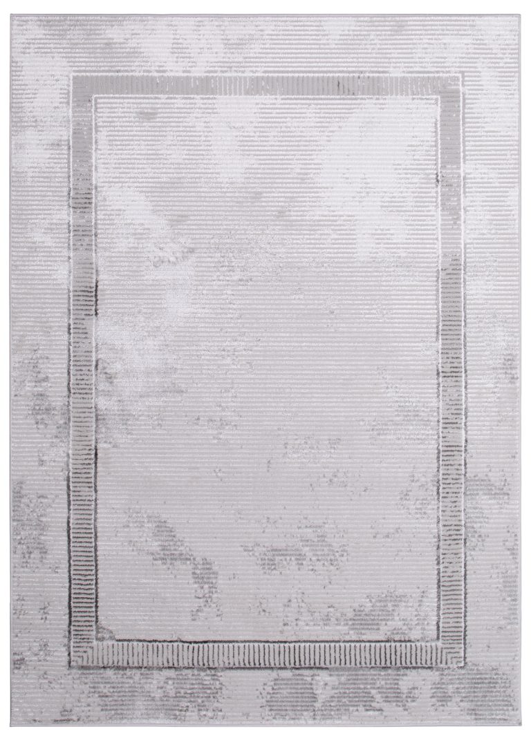 Vloerkleed Crystal Grijs Frame Gevlekt 3D Effect