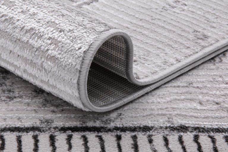 Vloerkleed Crystal Grijs Frame Gevlekt 3D Effect