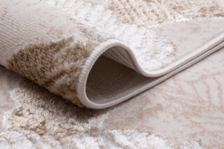 Vloerkleed Crystal Gold Bruin Beige Bladeren 3D Effect