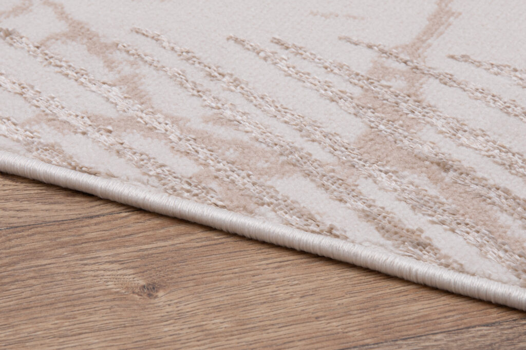 Vloerkleed Crystal Gold Bruin Creme Bladeren 3D Effect