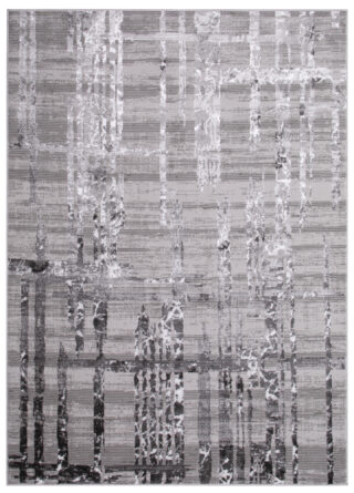 Vloerkleed Crystal Grijs Gestreept Abstract 3D Effect