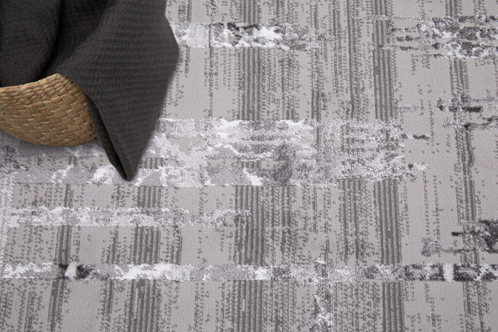 Vloerkleed Crystal Grijs Gestreept Abstract 3D Effect