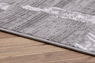 Vloerkleed Crystal Grijs Gestreept Abstract 3D Effect