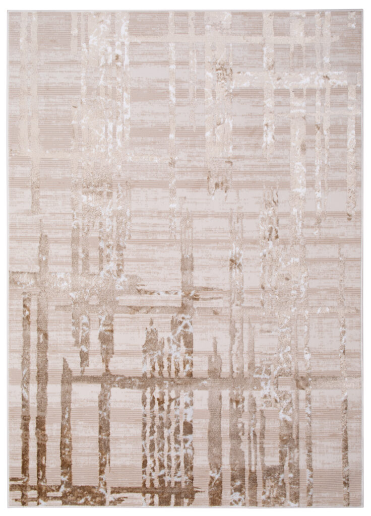 Vloerkleed Crystal Beige Bruin Abstract 3D Effect