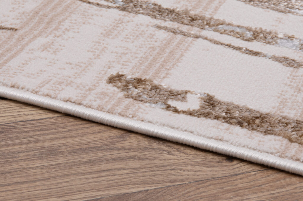 Vloerkleed Crystal Beige Bruin Abstract 3D Effect