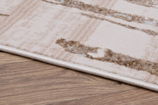 Vloerkleed Crystal Beige Bruin Abstract 3D Effect