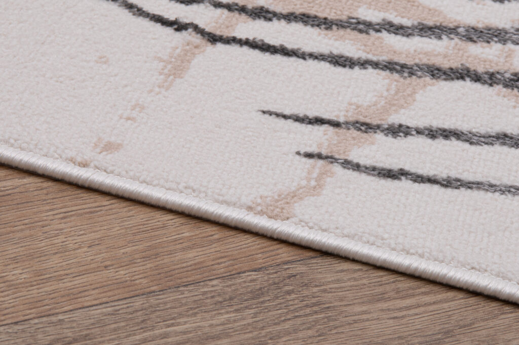 Vloerkleed Crystal Grijs Bruin Bladeren 3D Effect