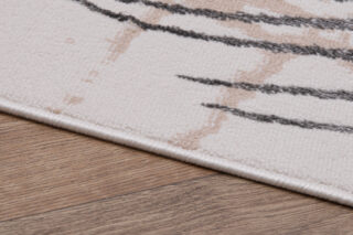 Vloerkleed Crystal Grijs Bruin Bladeren 3D Effect