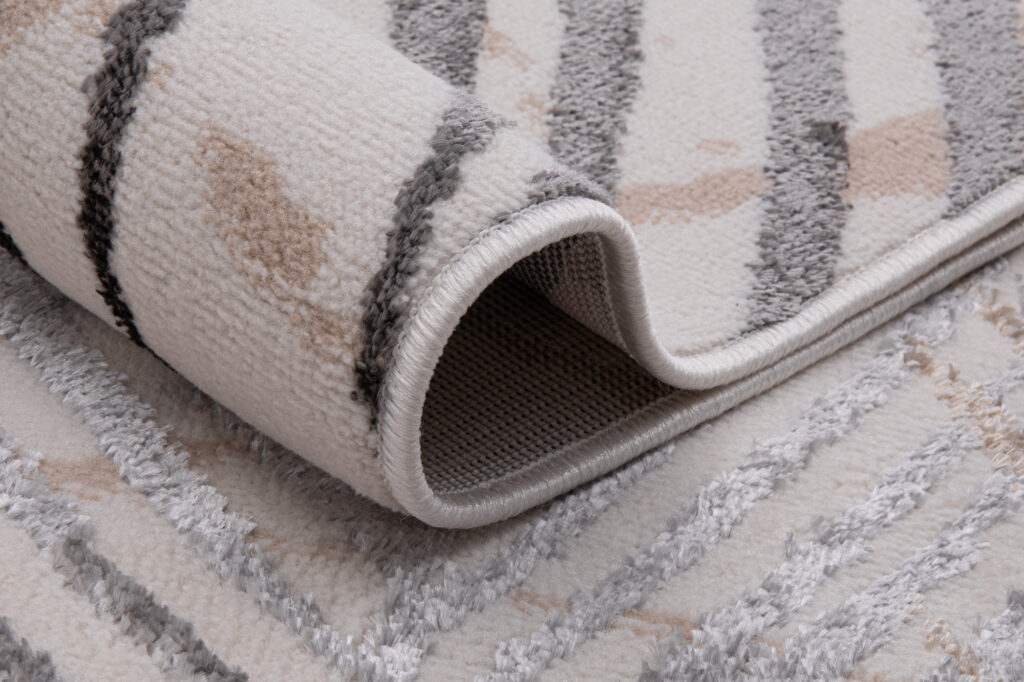 Vloerkleed Crystal Grijs Bruin Bladeren 3D Effect