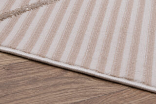 Vloerkleed Crystal Beige Bruin Zigzag Geometrisch 3D Effect