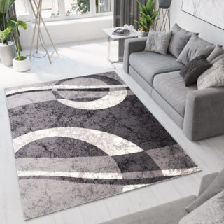 Vloerkleed Dream Geometrisch Donker Grijs Cirkels