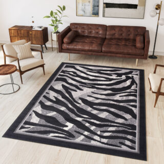 Vloerkleed Dream Modern Grijs Zwart Dierenprint