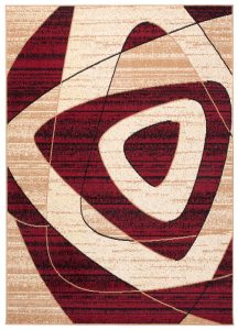 Vloerkleed Dream Geometrisch Creme Rood Driehoeken