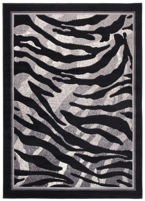Vloerkleed Dream Modern Grijs Zwart Dierenprint