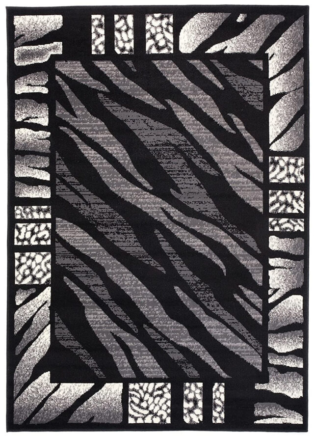 Vloerkleed Dream Modern Grijs Zwart Tijgerprint
