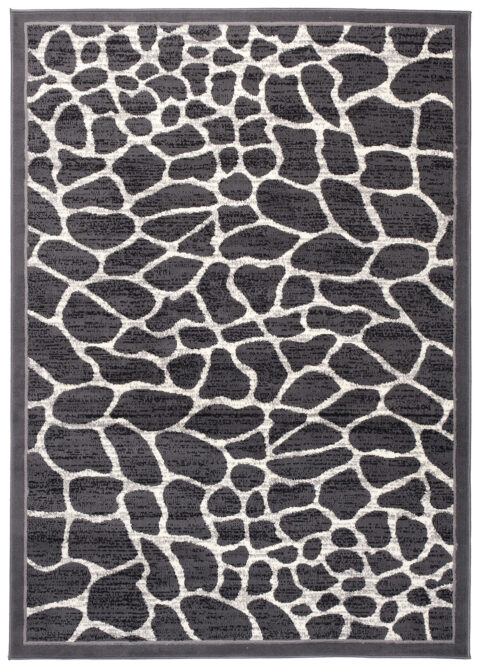 Vloerkleed Dream Donker Grijs Dierenprint Frame