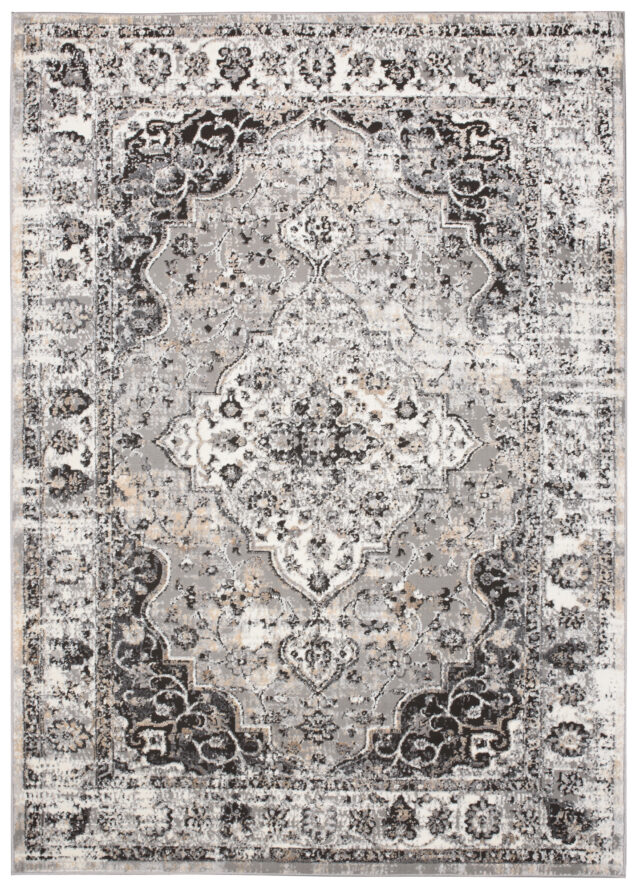 Vloerkleed Valley Antraciet Vintage Rozet