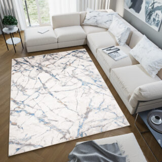 Vloerkleed Valley Grijs Blauw Modern Lijnen
