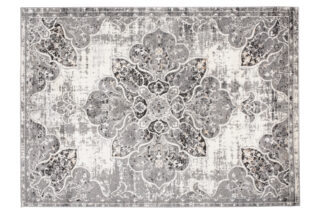 Vloerkleed Valley Grijs Vintage Gebloemd Rozet