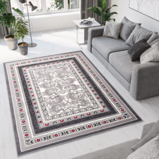 Vloerkleed Dream Traditioneel Grijs Rood Ornamenten