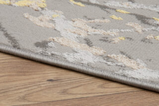 Vloerkleed Crystal Grijs Gold Abstract Marmer 3D Effect