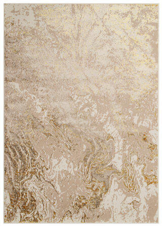 Vloerkleed Crystal Beige Goud Crème Marmer 3D Effect