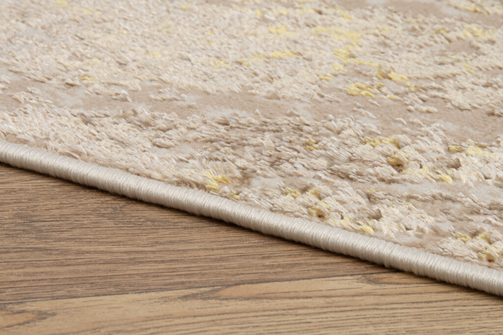 Vloerkleed Crystal Beige Goud Crème Marmer 3D Effect