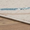 Vloerkleed Crystal Blue Beige Abstracte Lijnen 3D Effect