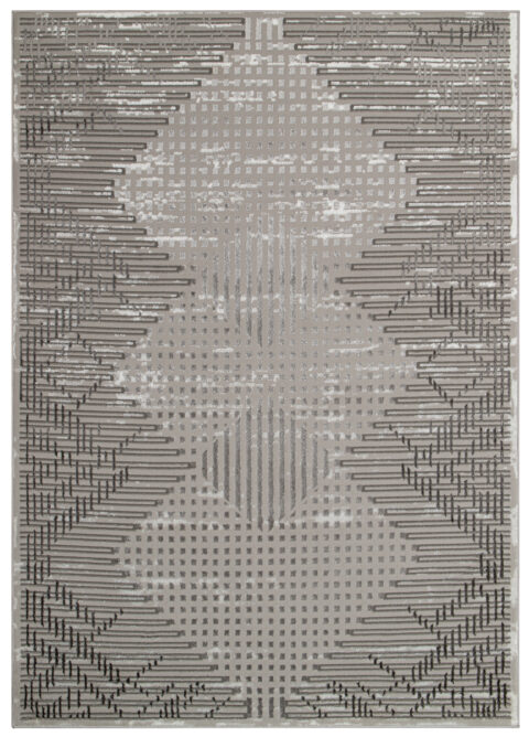 Vloerkleed Crystal Grijs Vintage Ruiten 3D Effect