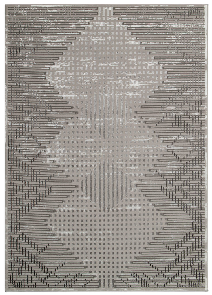 Vloerkleed Crystal Grijs Vintage Ruiten 3D Effect