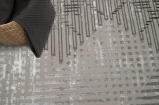 Vloerkleed Crystal Grijs Vintage Ruiten 3D Effect