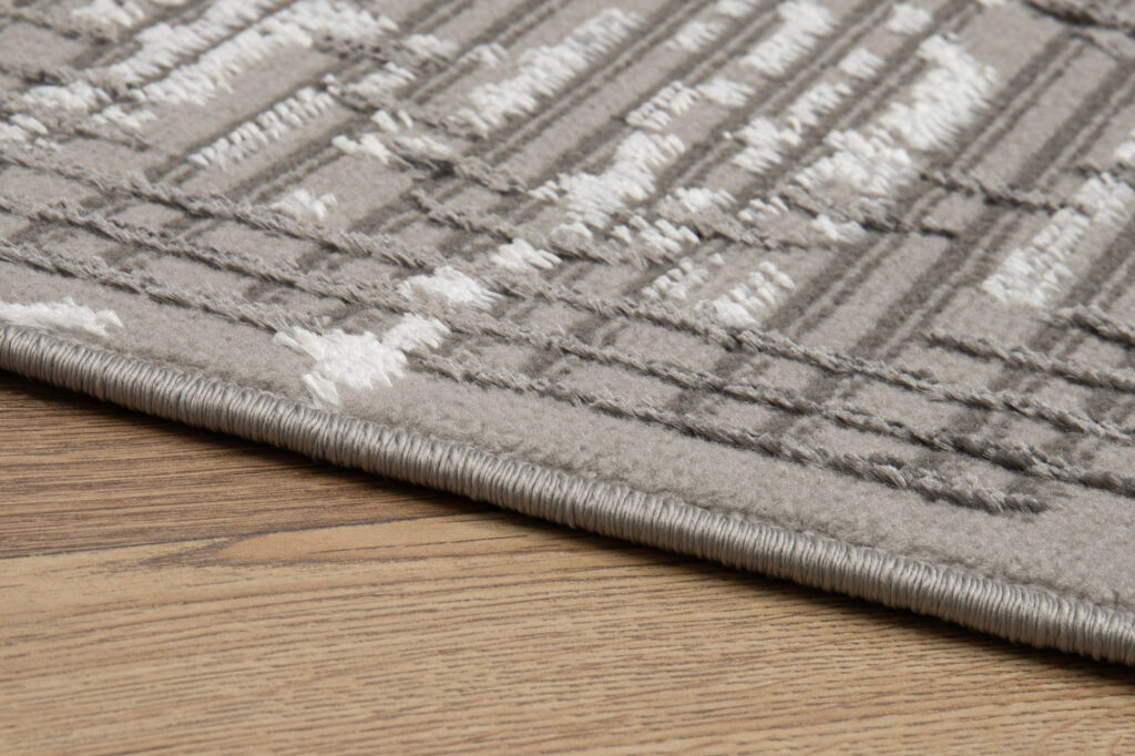 Vloerkleed Crystal Grijs Vintage Ruiten 3D Effect