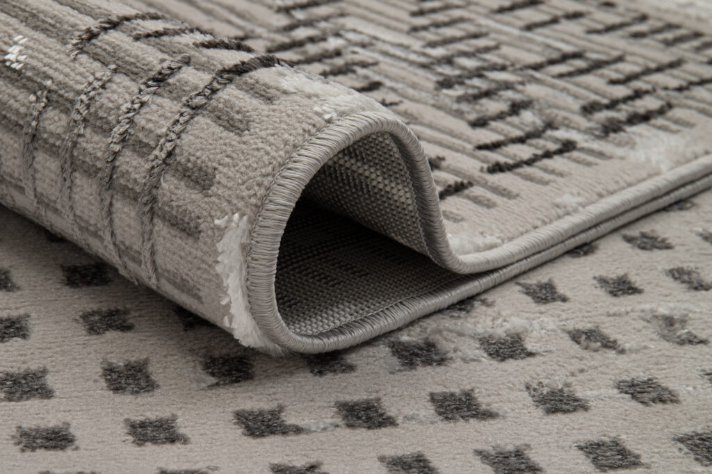 Vloerkleed Crystal Grijs Vintage Ruiten 3D Effect