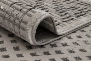 Vloerkleed Crystal Grijs Vintage Ruiten 3D Effect