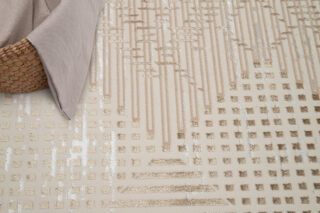 Vloerkleed Crystal Bruin Beige Vintage Ruiten 3D Effect