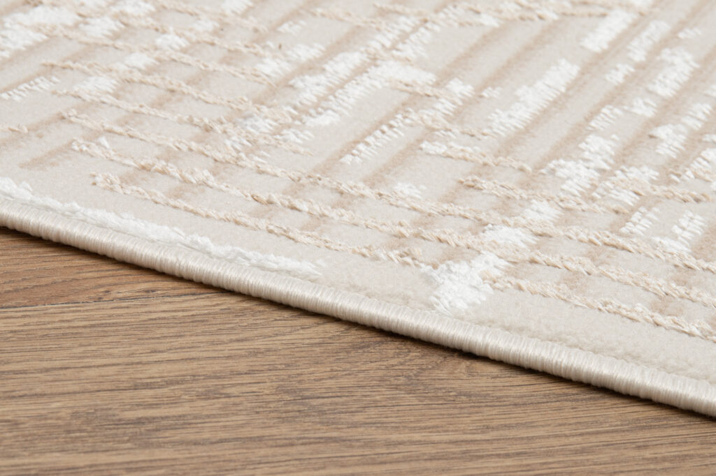 Vloerkleed Crystal Bruin Beige Vintage Ruiten 3D Effect