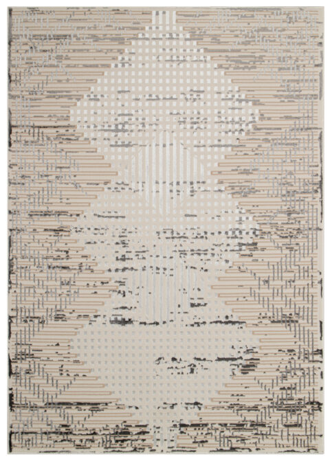 Vloerkleed Crystal Light Grey Vintage Ruiten 3D Effect